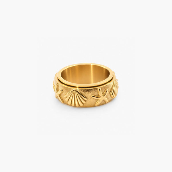 Fidget Spinner Ring — Waterproof Gold Plated, Hypoallergenic