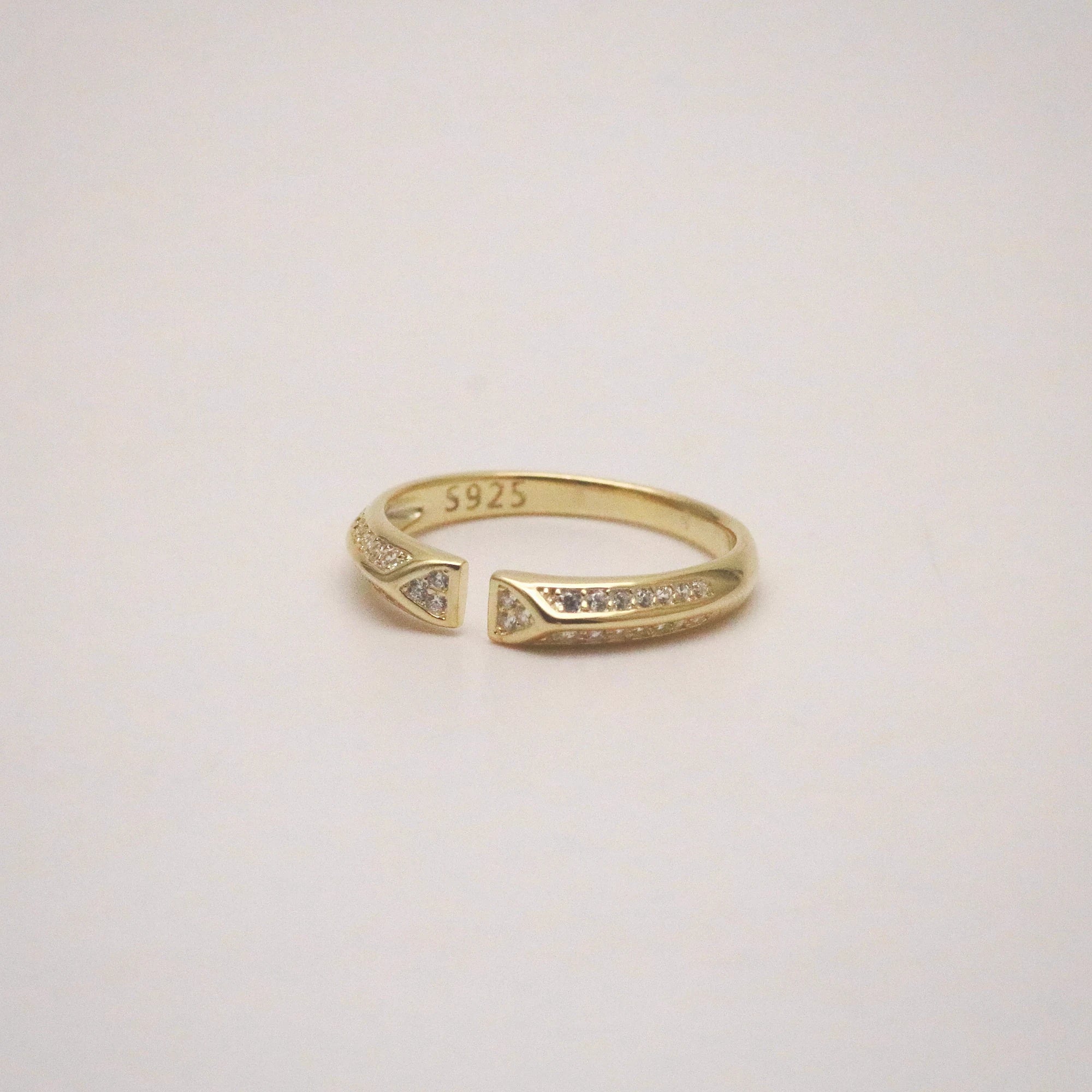 stackable gold open ring