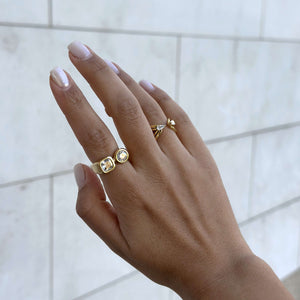 gemstone signet ring