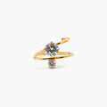 Duo Spark Wrap Ring – Stackable Gold Ring for Daily Wear