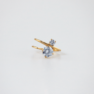 meideya jewelry stainless steel jewelry stainless steel ring with two spark stones