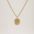 Effie flower engraved pendant necklace