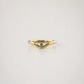 Meideya jewelry Emerald Dot Wave Ring gold