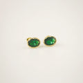 Meideya Jewelry emerald oval stud earrings