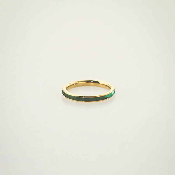 Emerald Slim Band Ring – 18K Gold Plated Stacker