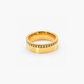 Pave Band Ring — Waterproof Gold Hypoallergenic 316L