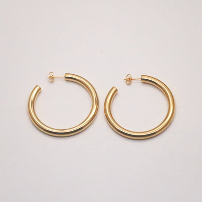 Chunky Large Hoops Gold