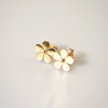 Meideya Jewelry Flower Stud Earrings gold