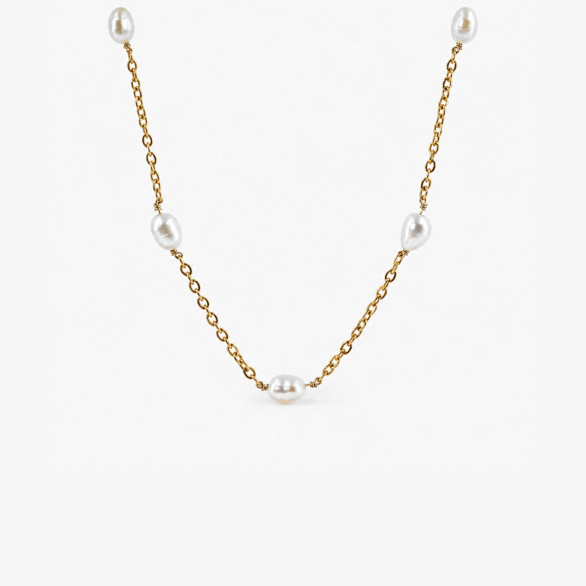 Freshwater Pearl Station Necklace