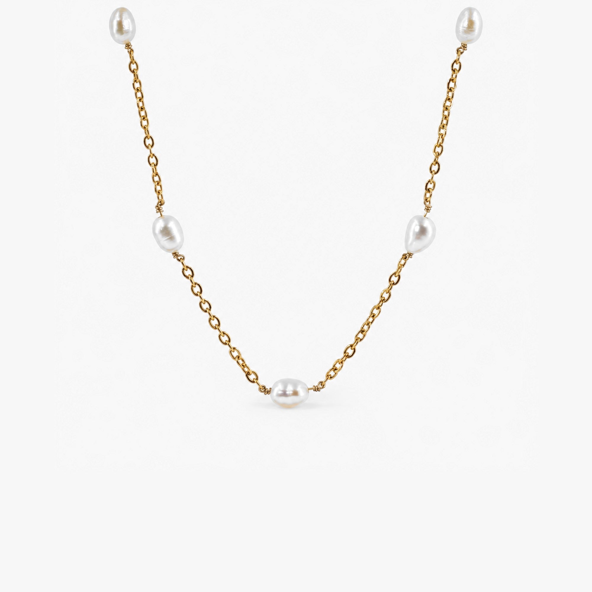 Freshwater Pearl Station Necklace