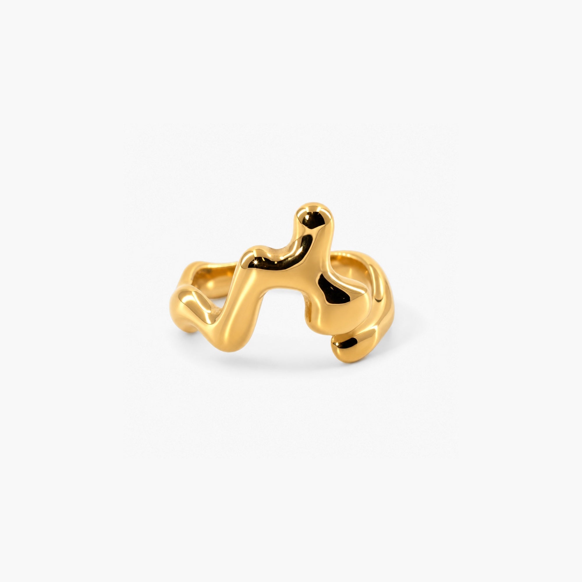 Fun Sculpted Ring in 18k gold plated stainless steel