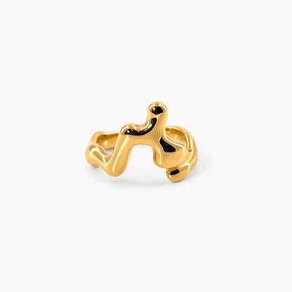 Fun Sculpted Ring in 18k gold plated stainless steel