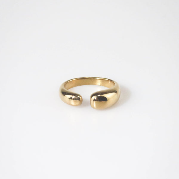 Waterproof 18K Gold Plated Ayn Open Ring – Stylr