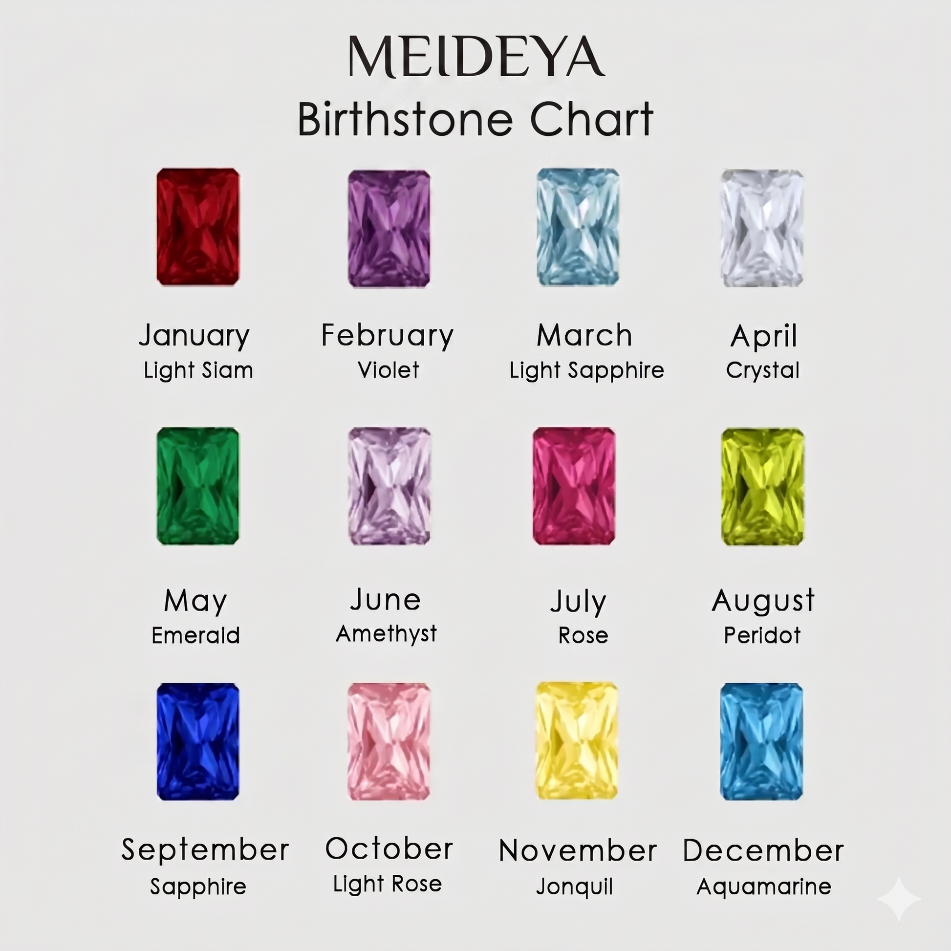 Meideya Personalized Cross & Birthstone Necklace, waterproof 18k gold-plated stainless steel
