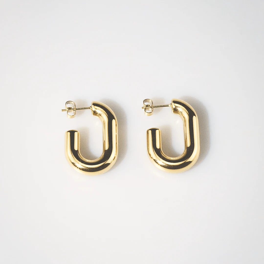Meideya jewelry geo loop hoops