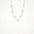 Gold Bead Station-Necklace