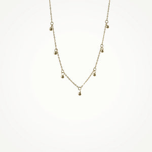 Gold Bead Station-Necklace