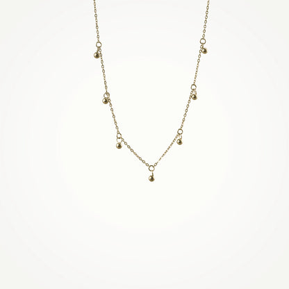 Gold Bead Station-Necklace