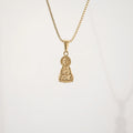 Gold Guanyin Pendant Necklace