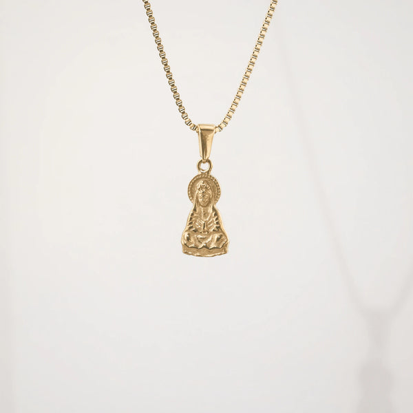 Gold Guanyin Pendant Necklace – Hypoallergenic 316L