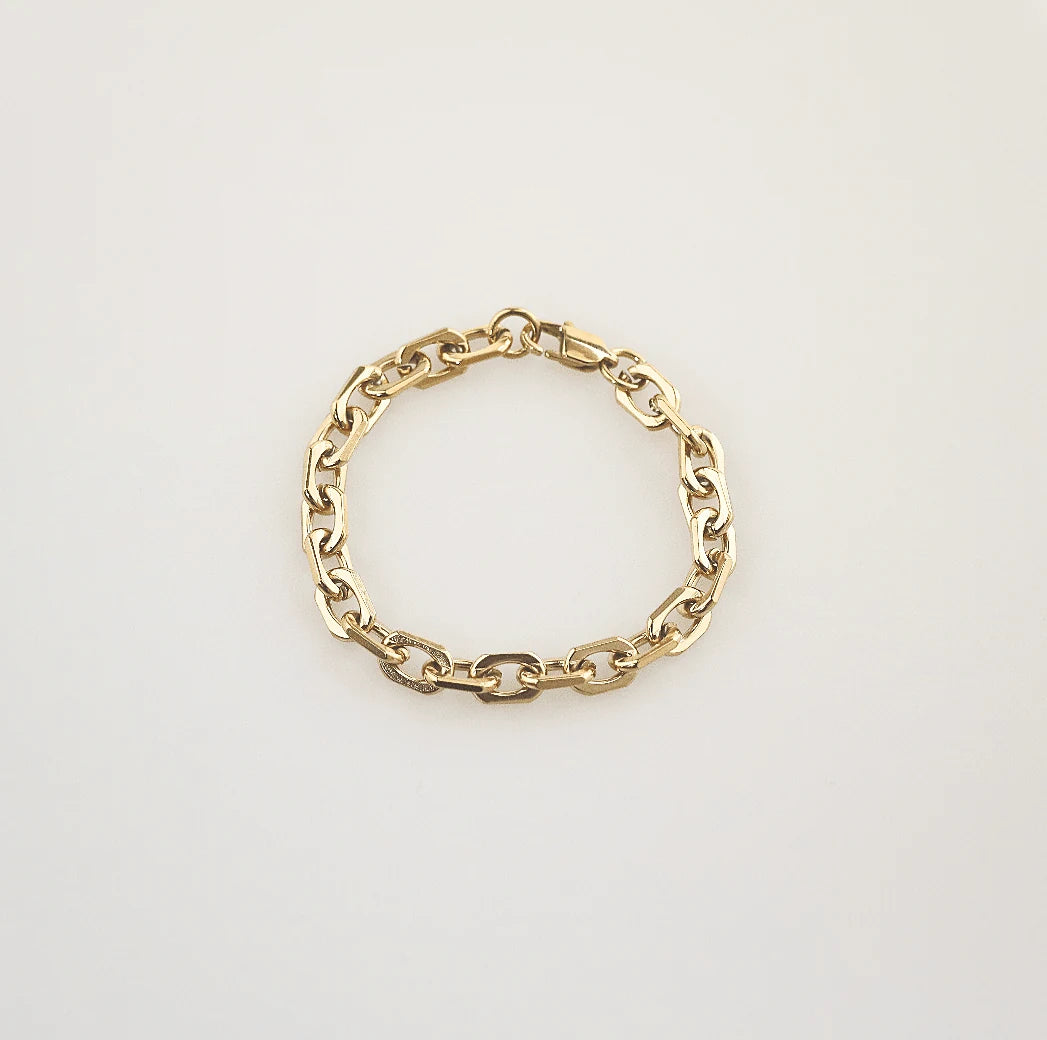 Gold Paperclip Chain Bracelet