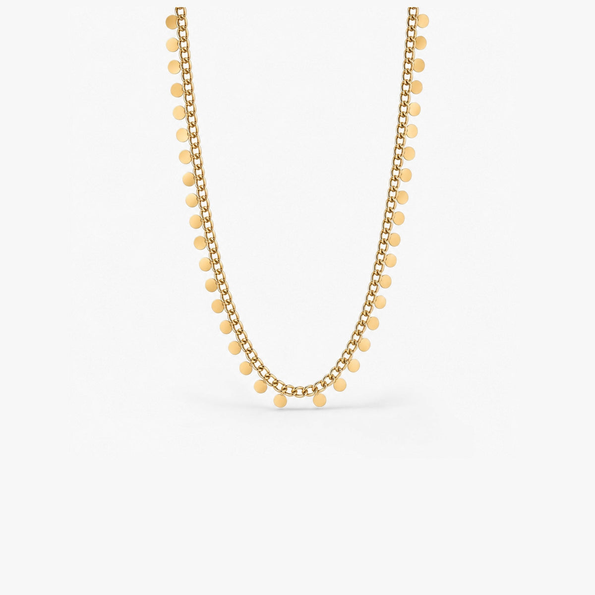Gold Sequin Fringe Necklace