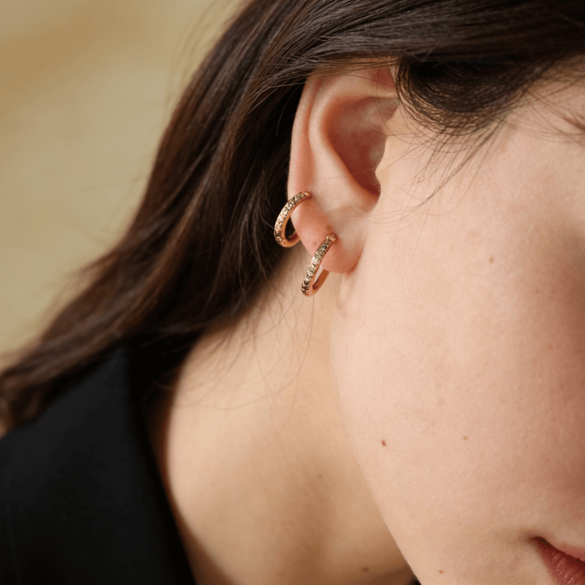 gold Sparkling hoops