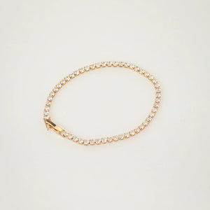 Gold tennis bracelet