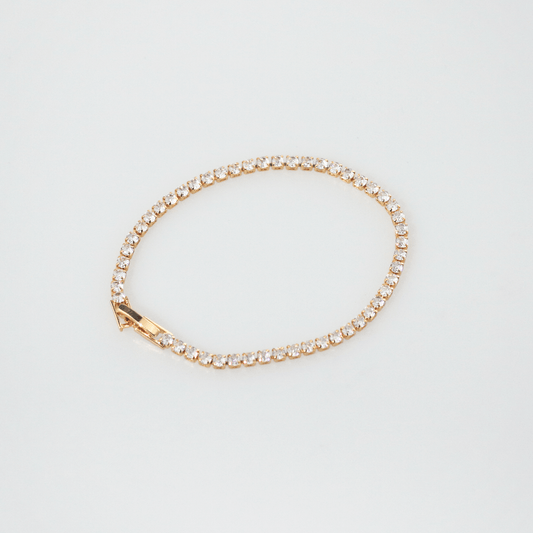 Gold tennis bracelet