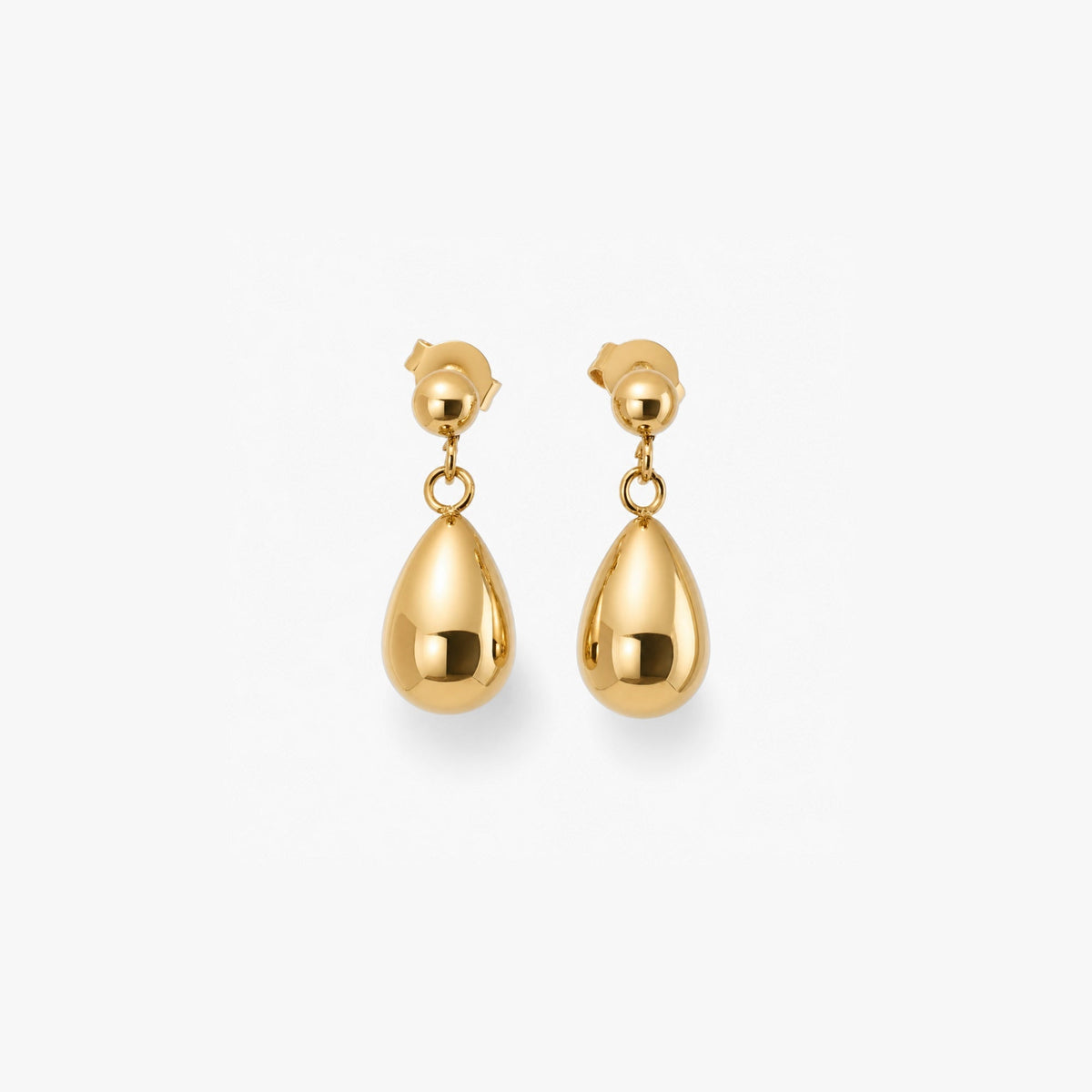 Gold Teardrop Dangle Earrings