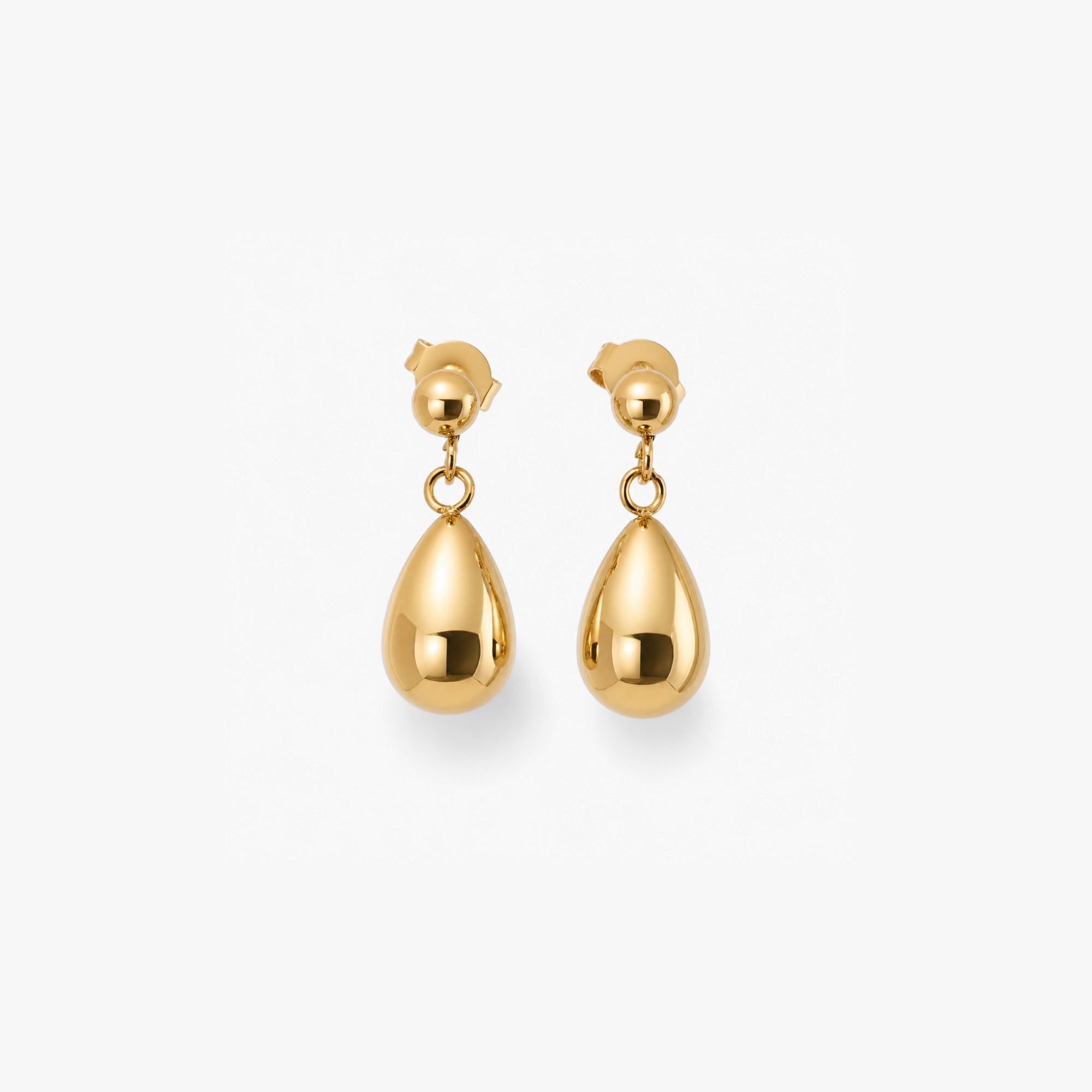 Gold Teardrop Dangle Earrings