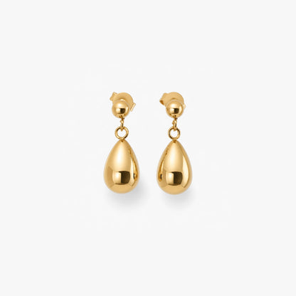Gold Teardrop Dangle Earrings