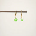 Green Agate Hoop Earrings