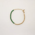 Half Emerald Half Gold Beaded Bracelet