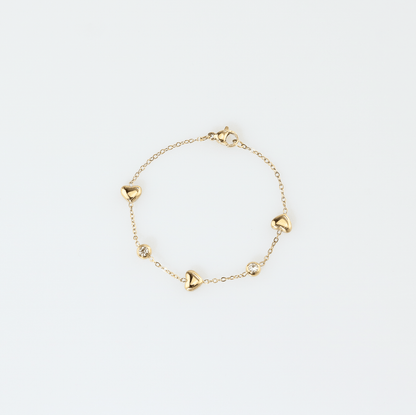 Heart-CZ bracelet