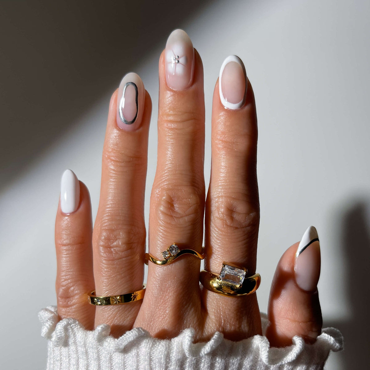 Waterproof Tarnish-Free 18k Gold Plated Wave Ring, 18k gold-plated stainless steel
