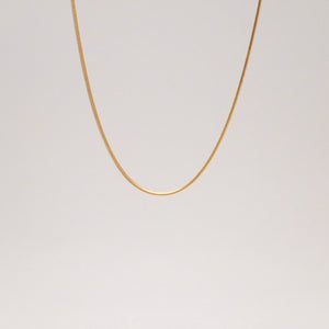 Shimmer thin gold chain necklace