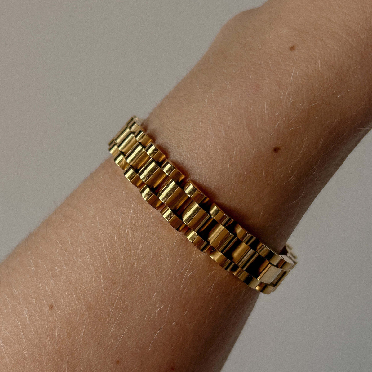 Gold Watch Strap Bracelet