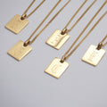 Hypoallergenic Old English Initial Tag Necklace - 18K Gold Plated