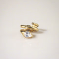 Spiral Pear-Cut Ring – Waterproof 18k Gold Plated Stainless Steel Ring