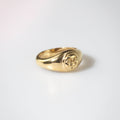 Moonface Signet Ring – Waterproof Gold Stainless Steel