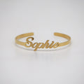 Personalized Gold Name Cuff Bracelet – Waterproof & Tarnish-Free