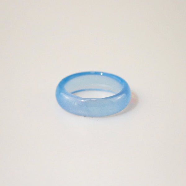 Blue Jade Band Ring – Hypoallergenic 316L