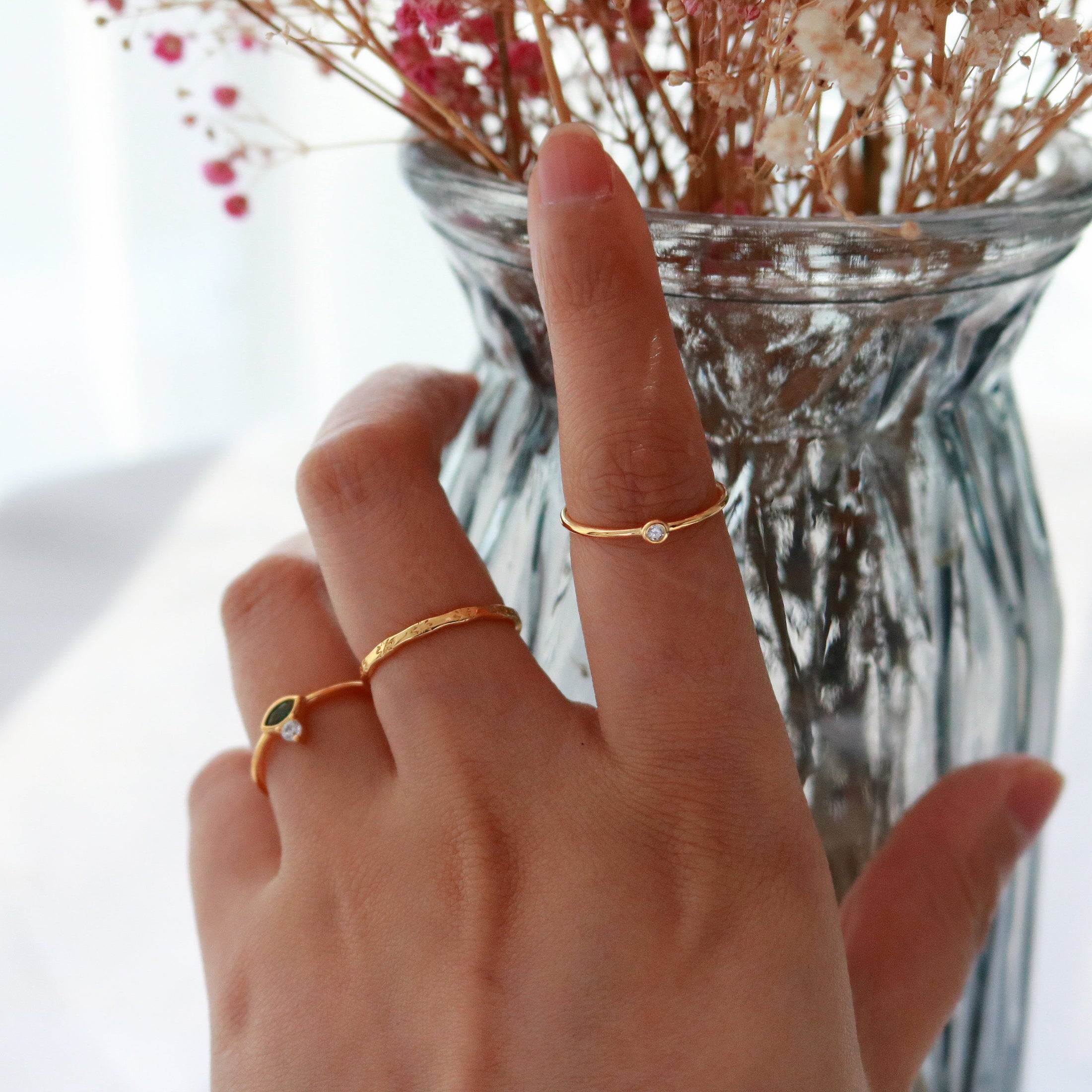 Hand with sun ring