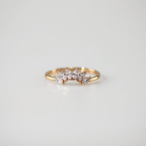 Meideya Jewelry Contour Gemstone Band Ring