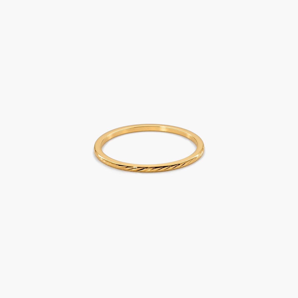 Herringbone Slim Band Ring