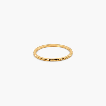 Herringbone Slim Band Ring