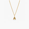 Meideya Bubble Initial Necklace — 14K Gold Pendant
