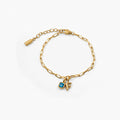 Meideya Initial and Birthstone Bracelet — Custom Gold