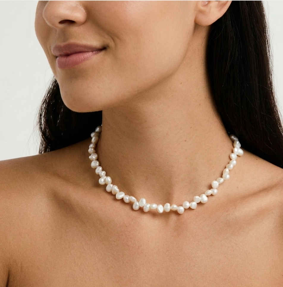 Irregular Baroque Pearl Necklace